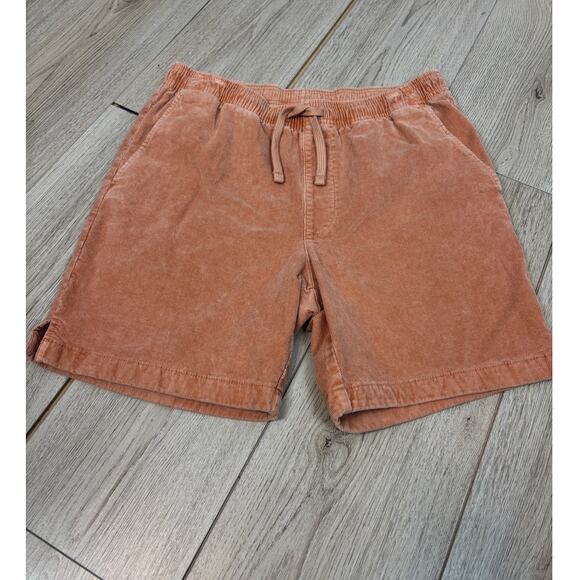 ROWM Corduroy Shorts Brown Tan 7" Inseam Drawstring Casual Activewear XL - Picture 1 of 5